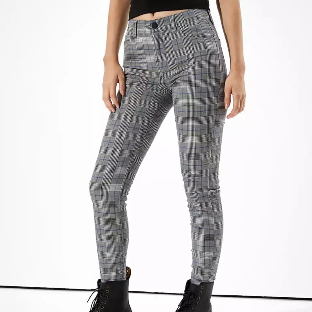 American Eagle Super Stretch Plaid Pants. Size 10